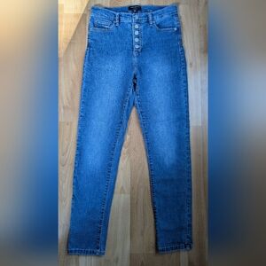 Banana Republic High-Rise Skinny Blue Jeans